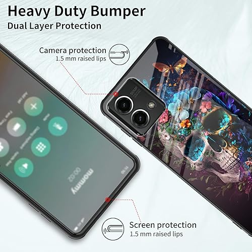 Miniatura 2 de Funda para Moto G Stylus 5G 2023, funda trasera de vidrio templado + TPU de silicona suave, a prueba de golpes, antiarañazos, para Motorola Moto G