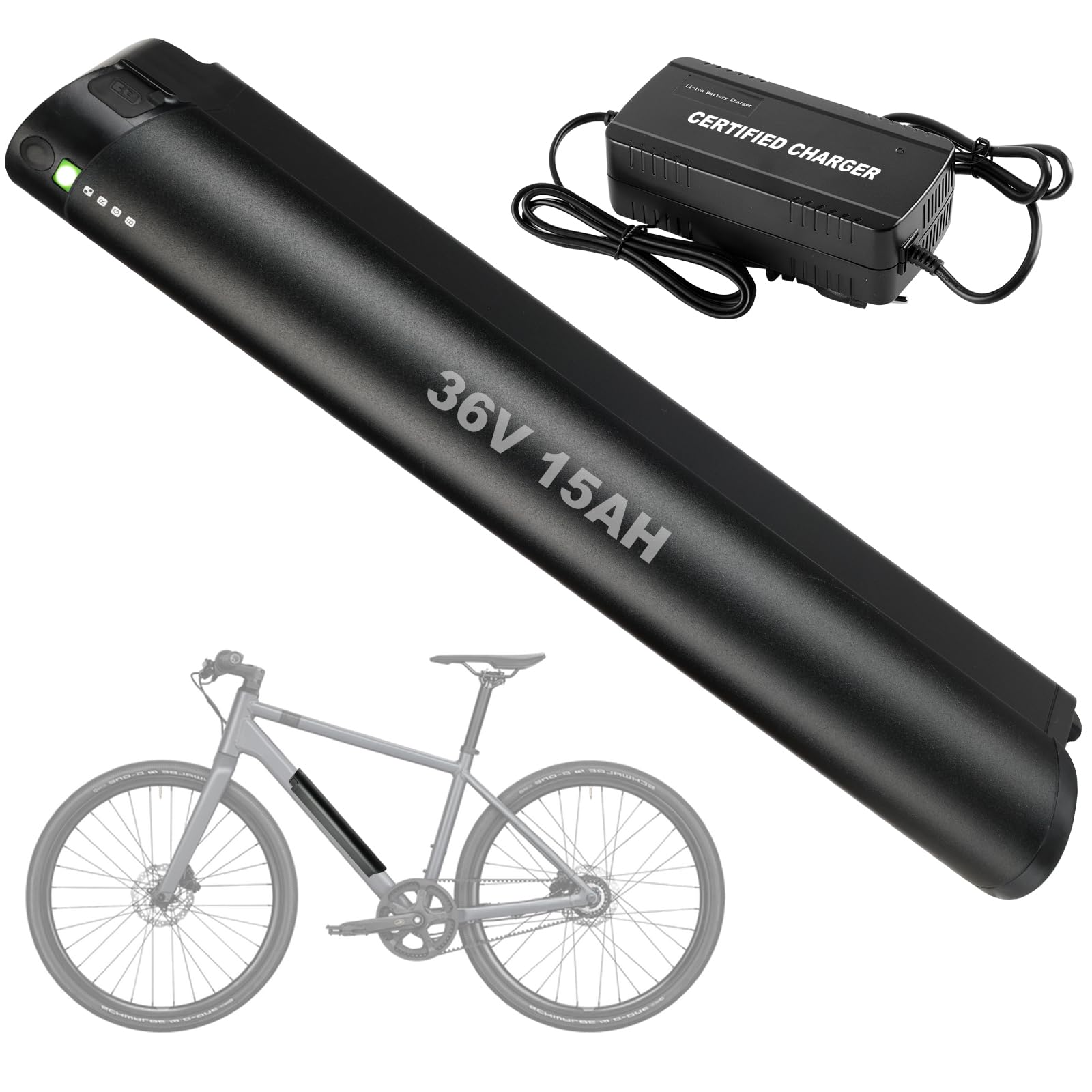 Batteria per Bici Elettrica 36V 15Ah con Caricatore, Compatibile con Farfrees F28 Pro/Torpado Venere T268, Reention Eel PRO