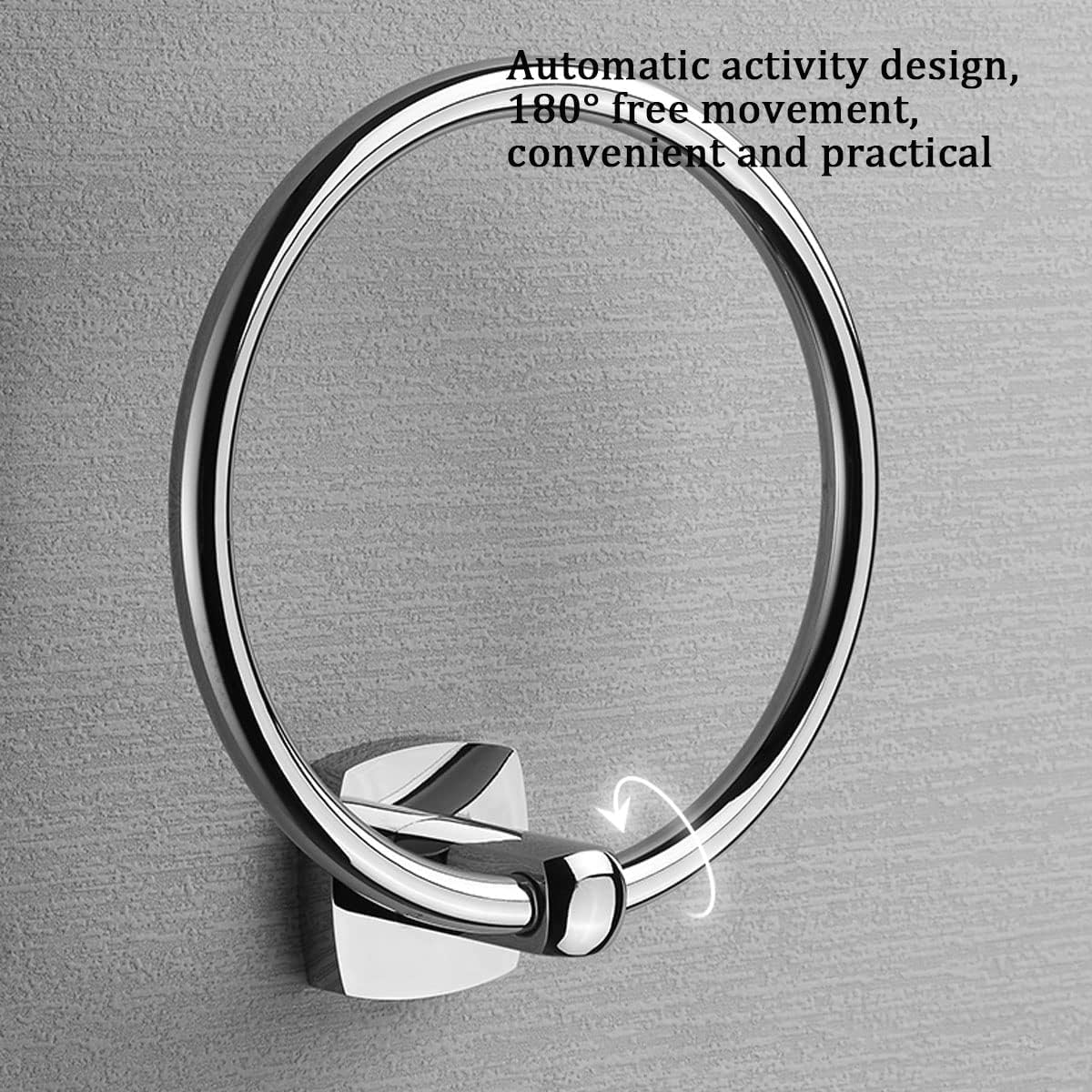 DAIGLE Anillo de Toalla de baño, Anillo de Toalla de baño Kithchen Soporte de Toalla de Mano Colgador de riel montado en la Pared