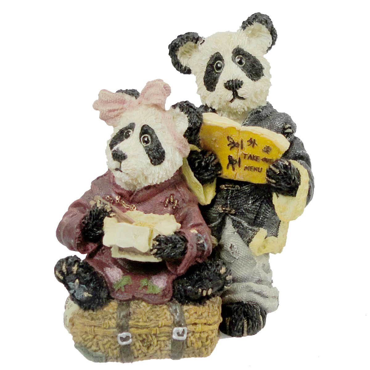 Boyds Bears Resin HSING HSING AND LING LING WO 2433 RFB Noahs Ark Series 2 Pandas New