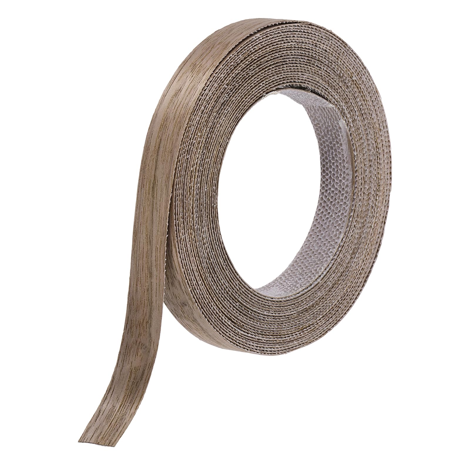 sourcing map 16mm x 8m Wood Grain Repair Tape, Pre-Glued Iron on Wood Veneer Tape, Waterproof Wooden Edging Strip for Cabinet Scratch Repair, Furniture Restoration, Craft DIY, Black Walnut