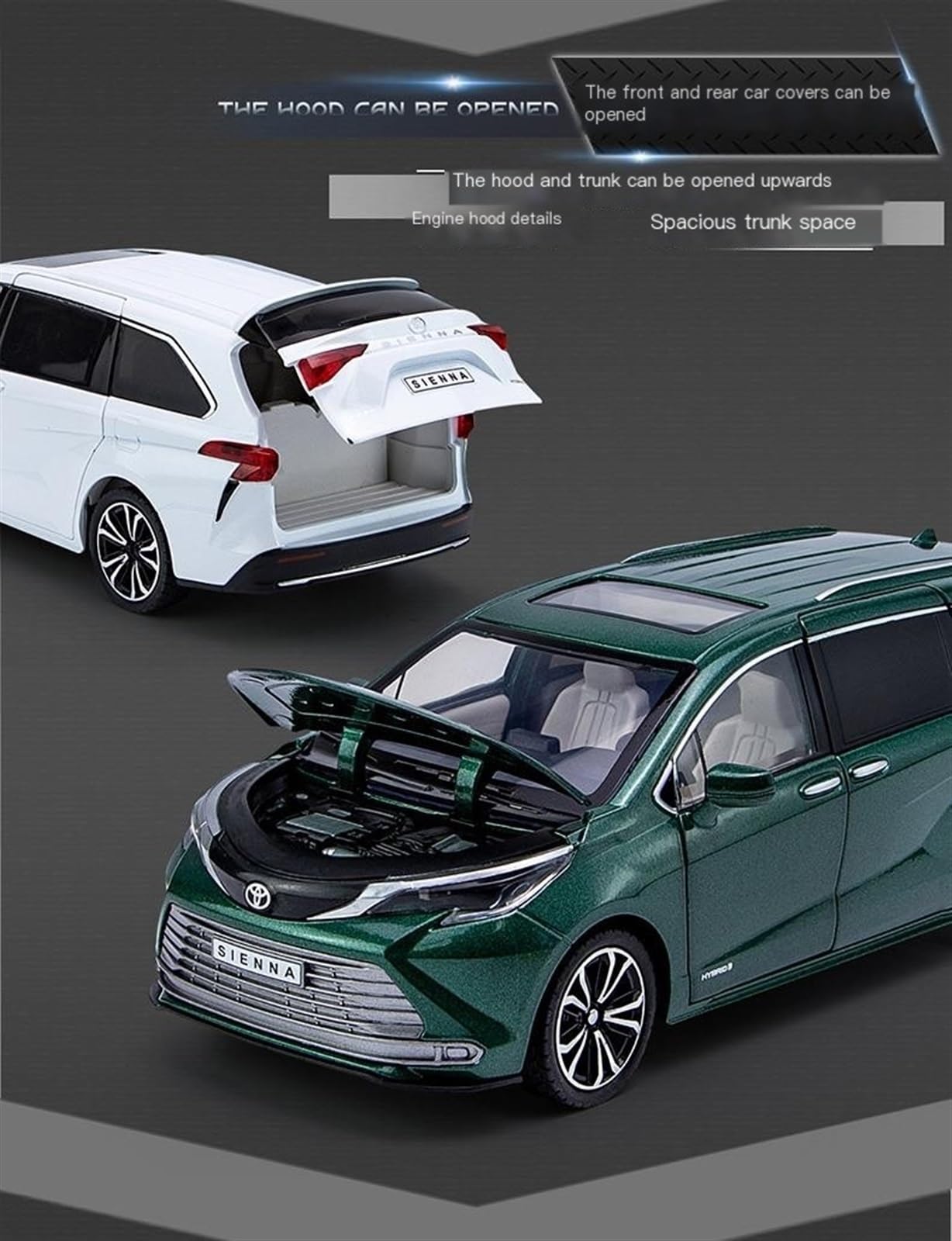 トヨタシエナ カスタム BBSLM20インチ 1/24スケールモデルカー トヨタシエナ カスタム BBSLM20インチ 1/24スケールモデルカー