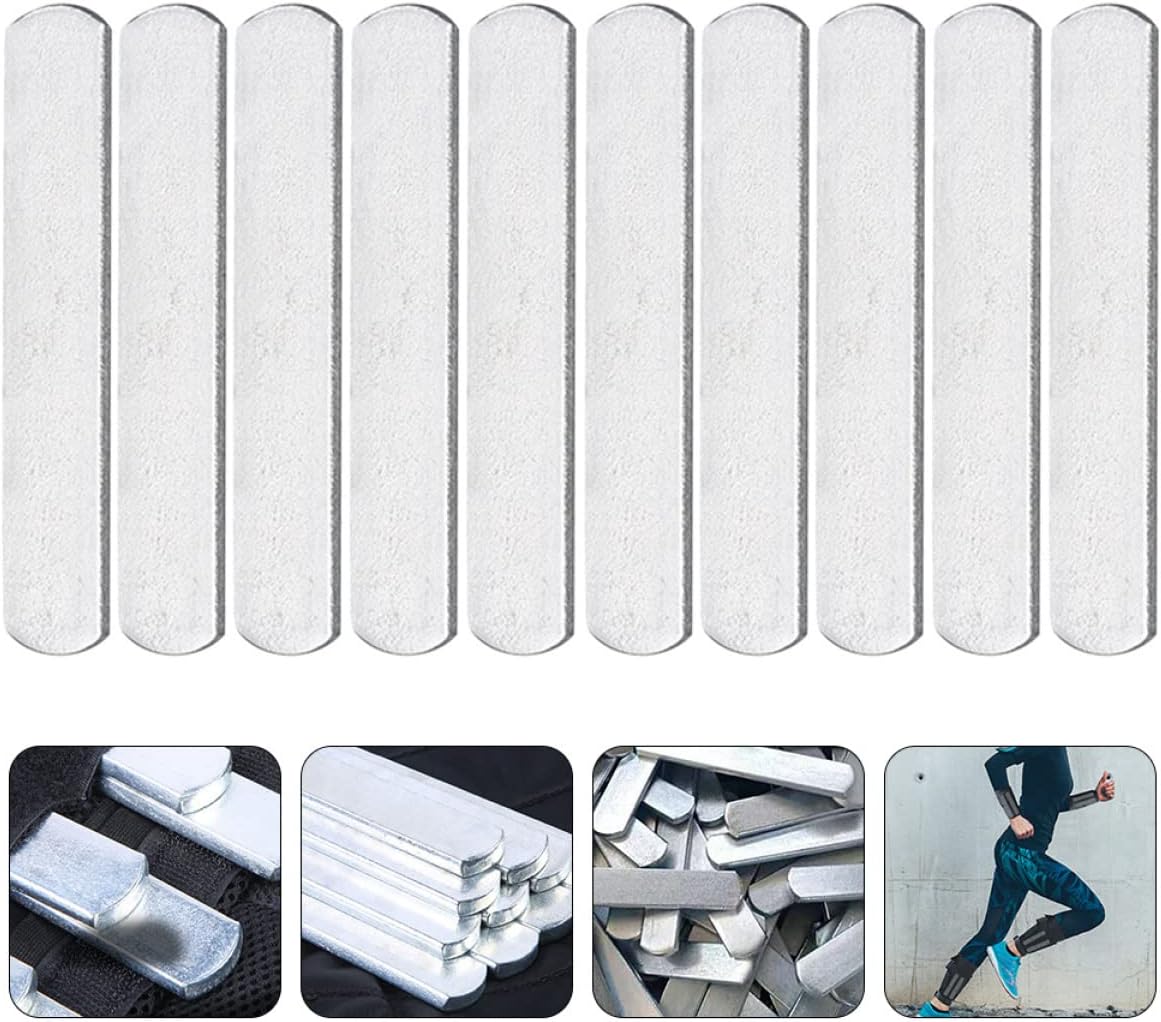 VANZACK 10pcs Weighted Steel Plates for Vest Exercise Plates Running Rucking Vest Strips
