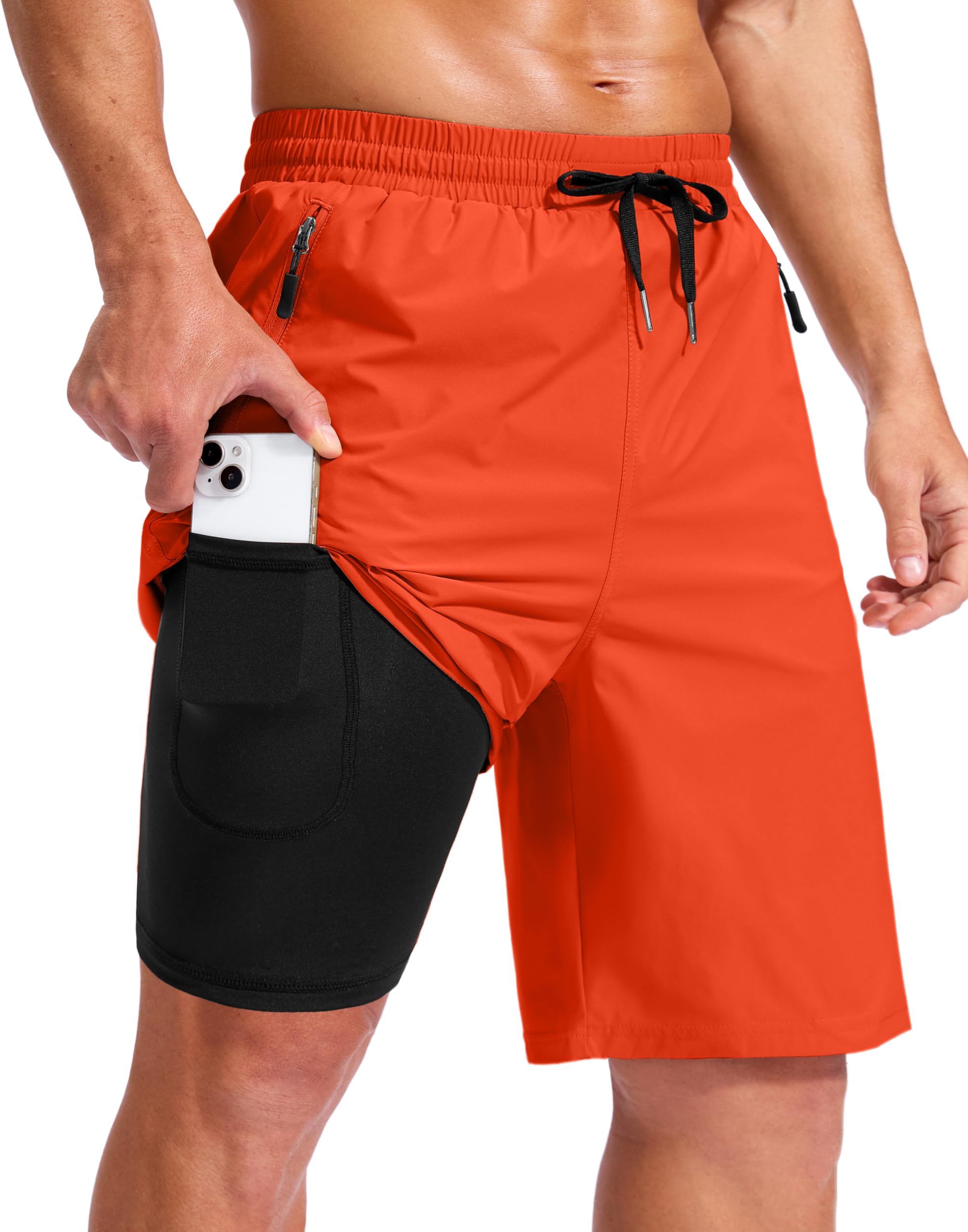 G Gradual Mens Swim Trunks with Compression Liner 7"/9" Board Shorts