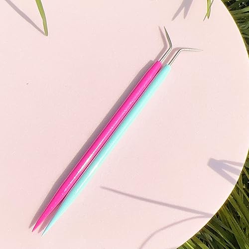 Miniatura 8 de Juego de herramientas de elevación de pestañas de metal, 2 piezas, herramientas separadas de pestañas mejoradas con ranura como cepillo Y, peine de