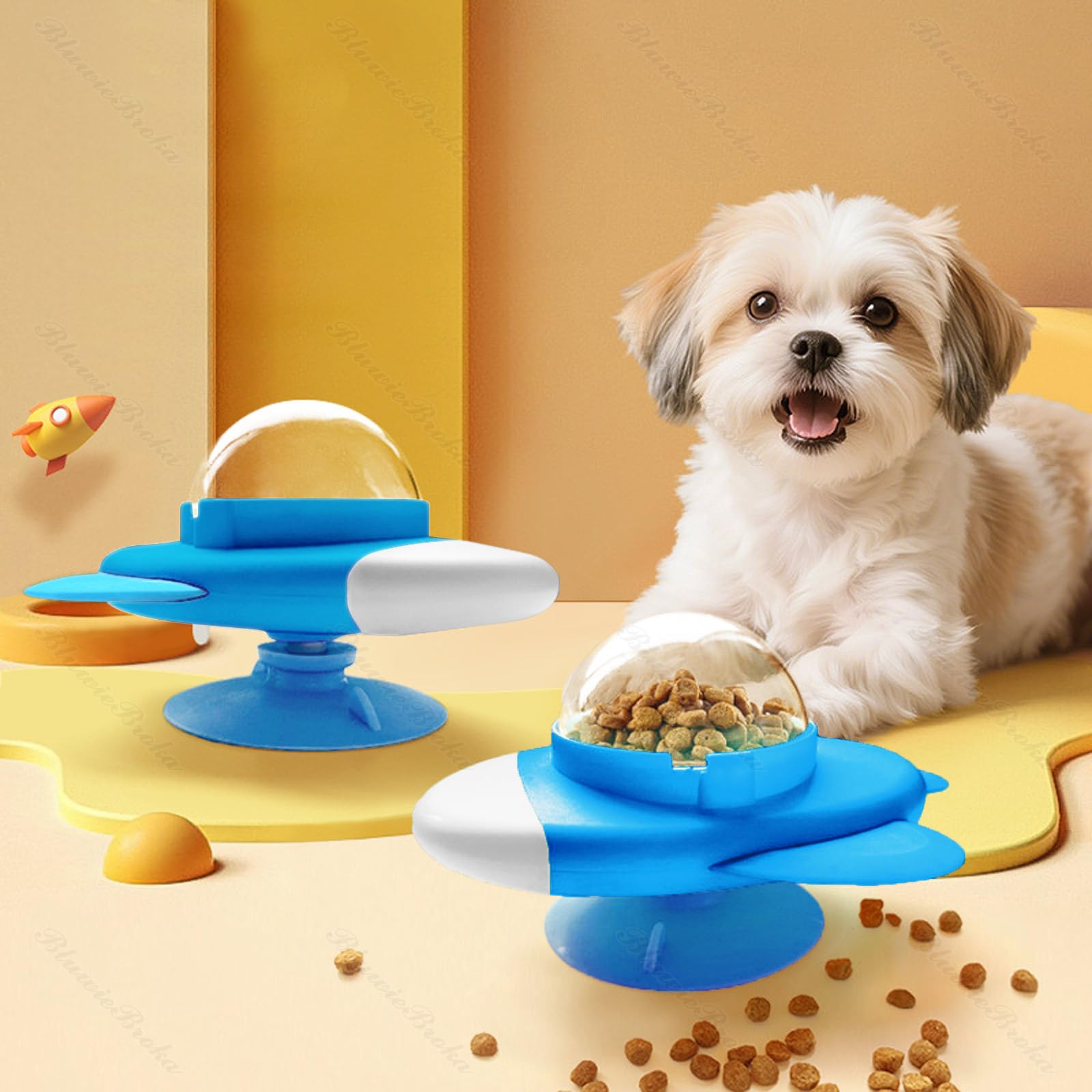 知育玩具 犬 猫 犬 おもちゃ 猫 ペット 知育おもちゃ 給餌器 2in1 360°回転 強力吸盤でしっかり固定 給餌穴はサイズ調節が可能です ロケット 自動給餌器 餌やり機 餌やり器 餌入れ 餌 エサ えさ 給餌機 ペットフィーダー お留守番対策 ABS インタラクティブ ストレス軽減 食べ過ぎを防ぐ 自分で遊び おもしろい 運動不足対応 洗える お手入れ簡単 BluwieBroka