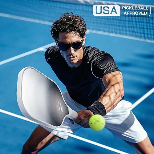 Miniatura 8 de LUZZ Pickleball Paddles, T700 Carbon Fiber Pickleball Paddle Sandblasted Surface with Honeycomb Core Pickle Ball Rackets for Beginners Increased