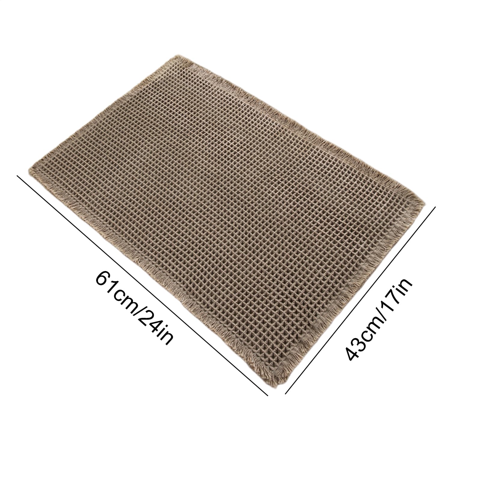 Non Slip Bathroom Rug, Bath Mat Shower Carpet, Quick Dry Waffle Design Machine Washable, Ultra Absorbent Comfort, for Home Decor for Tub Floor Kitchen Apartment Entryway and Modern Living