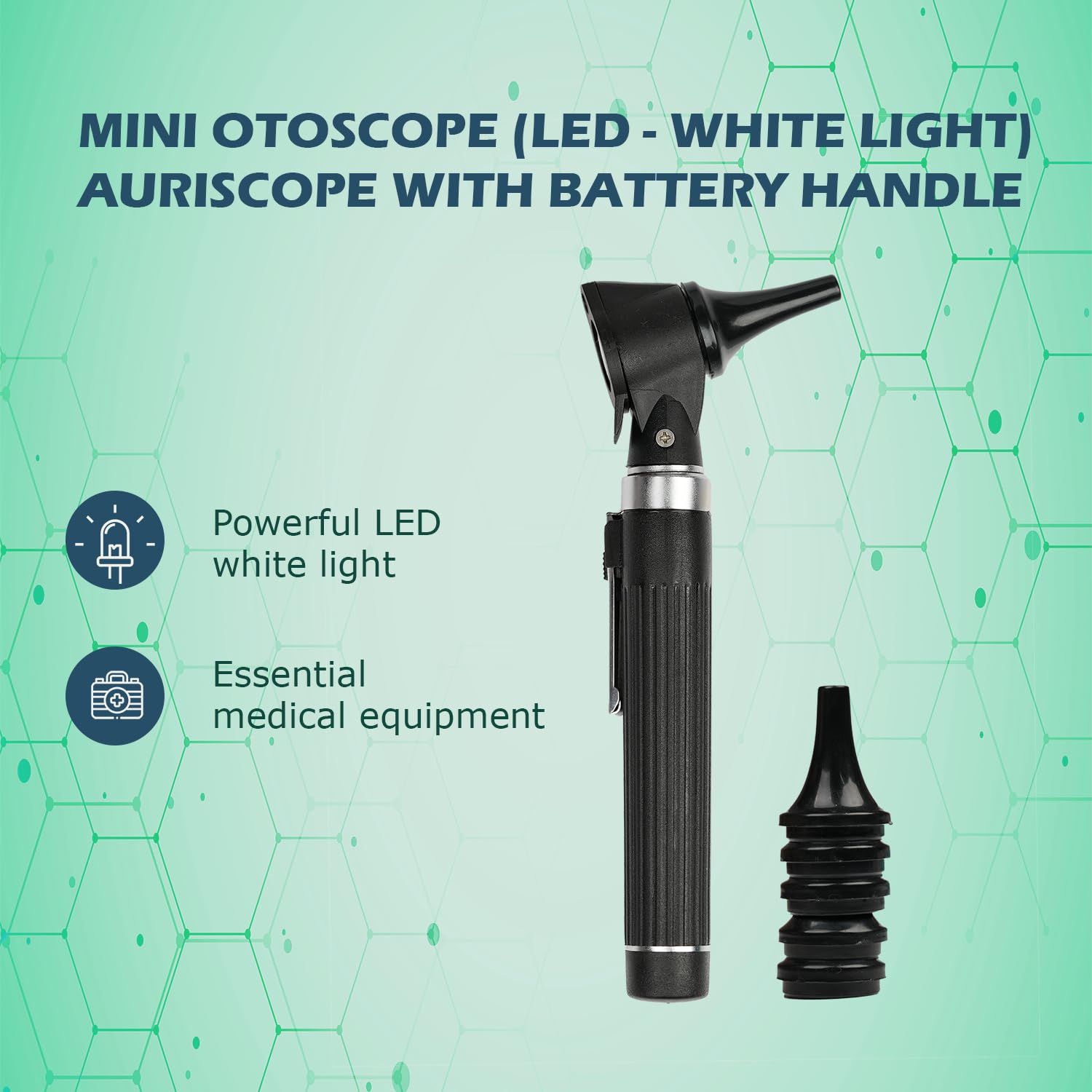 MCP Healthcare MCP Healthcare LED Fiber Optic Mini Otoscope: Precision Ear Examination and Cleaning with 10 Tips Auriscope with Battery Handle, Pocket Otoscope for Doctors, Nurses and Stundents MCP Healthcare MCP Healthcare LED Fiber Optic Mini Otoscope: Precision Ear Examination and Cleaning with 10 Tips Auriscope with Battery Handle, Pocket Otoscope for Doctors, Nurses and Stundents