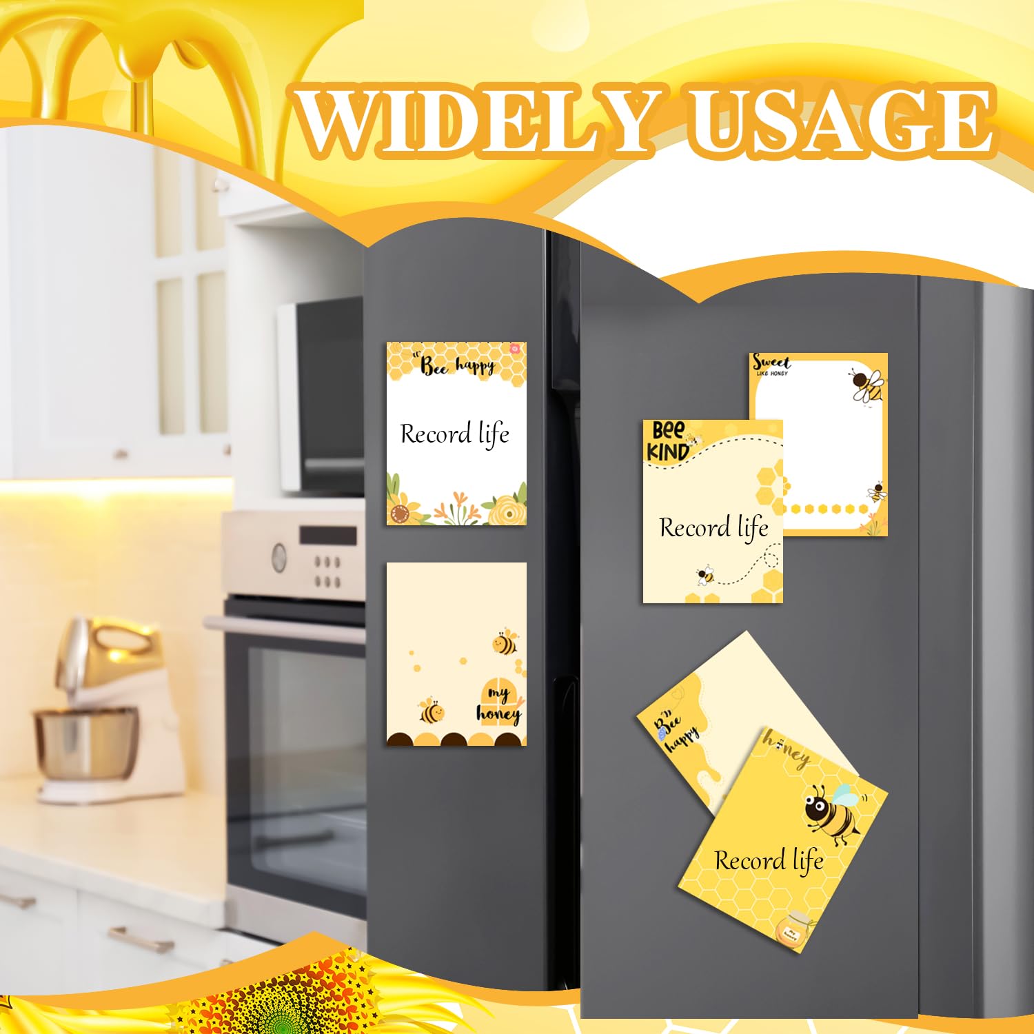 Chiisong 48 Pcs Bee Sticky Notes With Pens Bee Theme Stationery Set - View #6