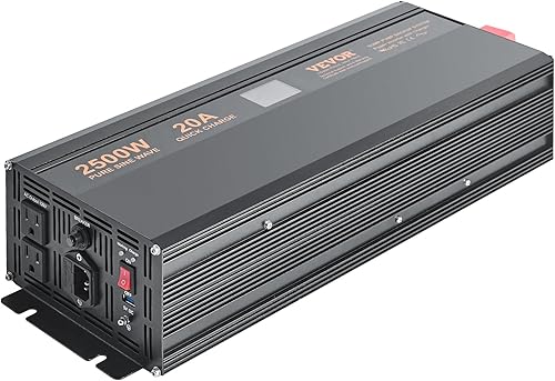 Miniatura 11 de VEVOR Batería de reserva de bomba de sumidero de 2500 W con pantalla LCD, cambia automáticamente a la potencia del inversor asegurando un