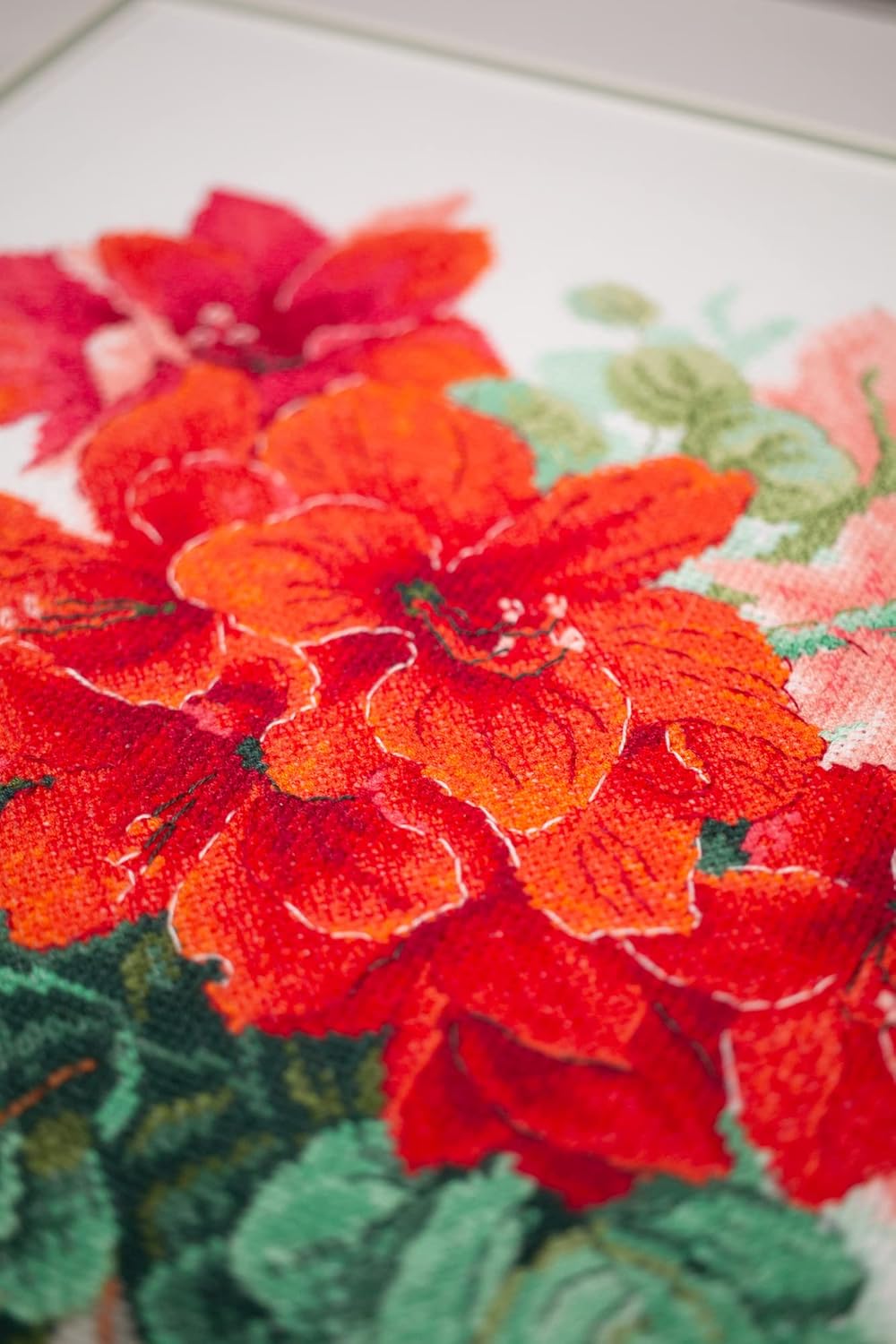 RIOLIS - Amaryllis 2070, Cross Stitch Kits 11¾"x15¾, Cross Stitch Kits for Beginners & Advanced, Crossstitching Kit Adult, Embroidery Counted Stitching Kit