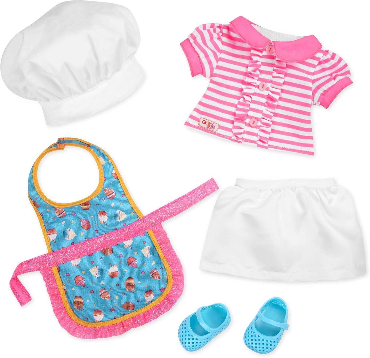 Our Generation - Jenny - Muñeca Articulada Panadera de 46 cm - Cabello Rubio y Ojos Verdes - Gorro de Cocinero, Delantal y Accesorios de repostería - Juguete para niños a Partir de 3 años