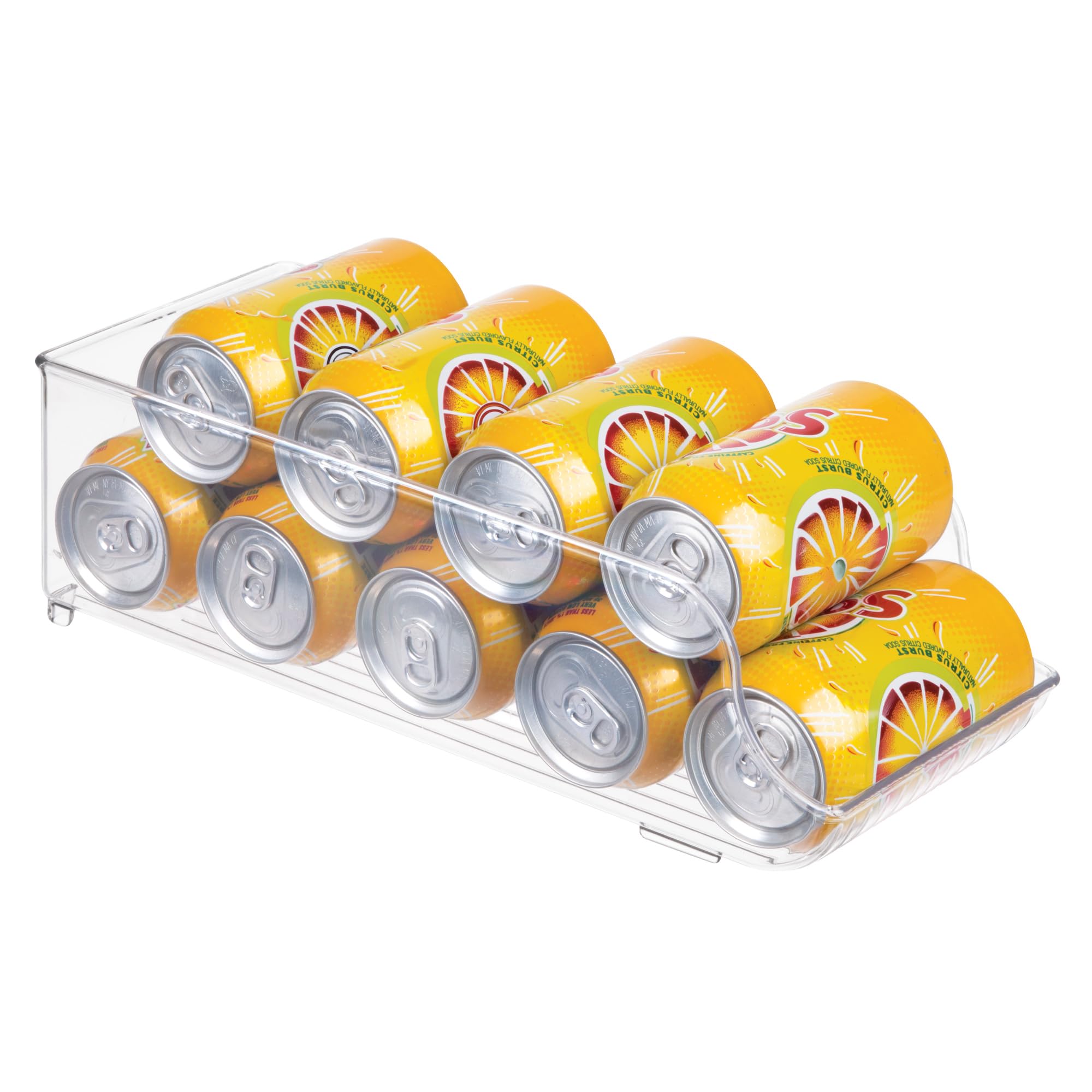 iDesign Soda Can Dispenser for Refrigerator or Pantry - Clear - Made in USA