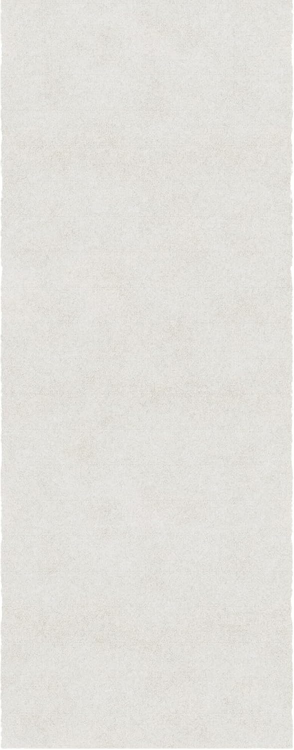Ottomanson Kitchen Runner Rug 1'11.6" x 6' – Machine Washable Soft Non-Slip Plush Rug, Quick Dry Dense Pile Carpet for Kitchen, Bathroom & Entryway, White