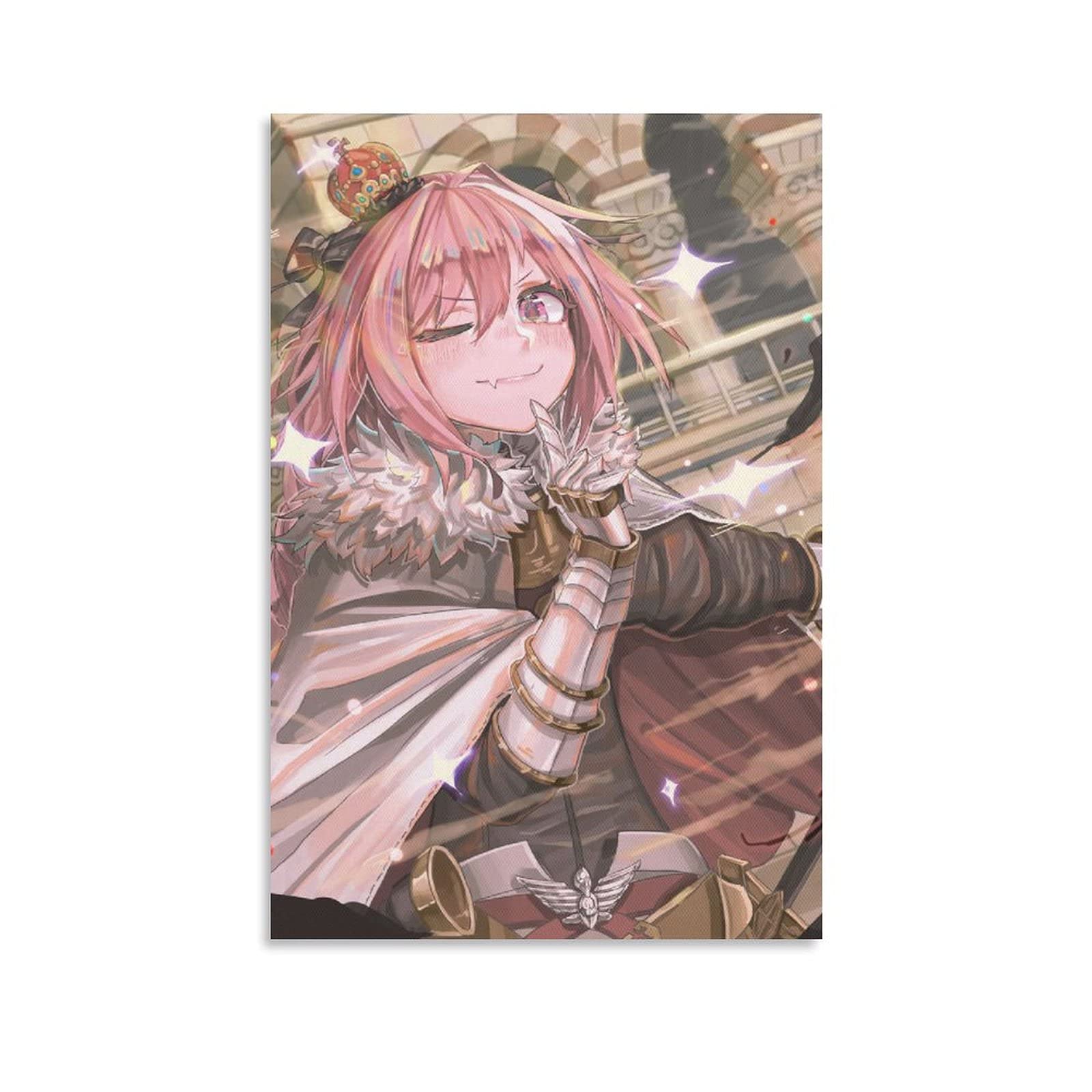 Fate Anime Poster Japanese Apocrypha Astolfo Canvas Poster Wall Art Picture Prints Hanging Photo Gift Idea Decor Home Posters Artworks 16x24inch(40x60cm)