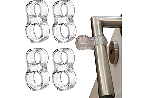 4-Pack Silicone Door Handle Stoppers, Crystal Clear Wall Protector