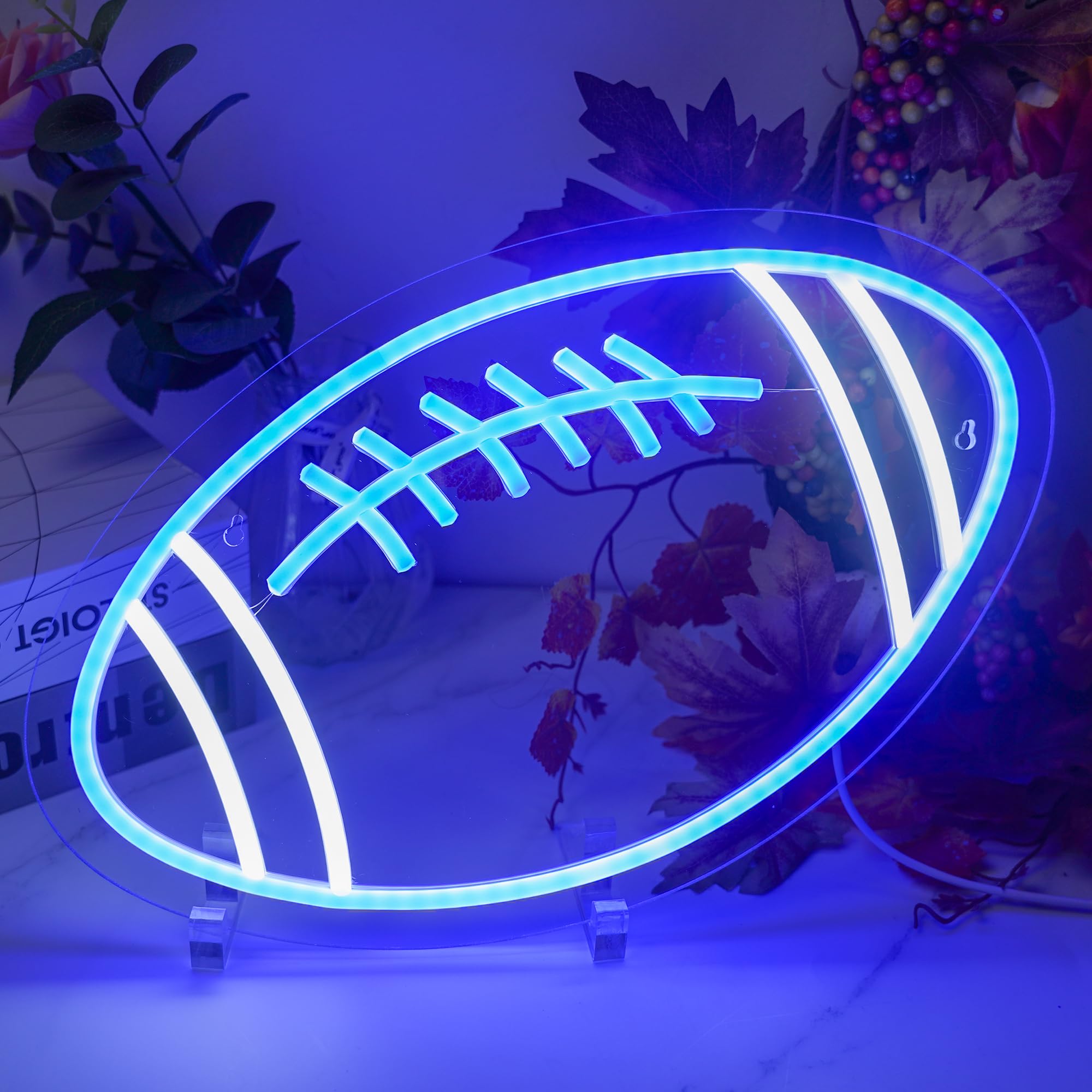 Amazon.com: YSMNDE Football Neon Sign Dimmable Football Led Light