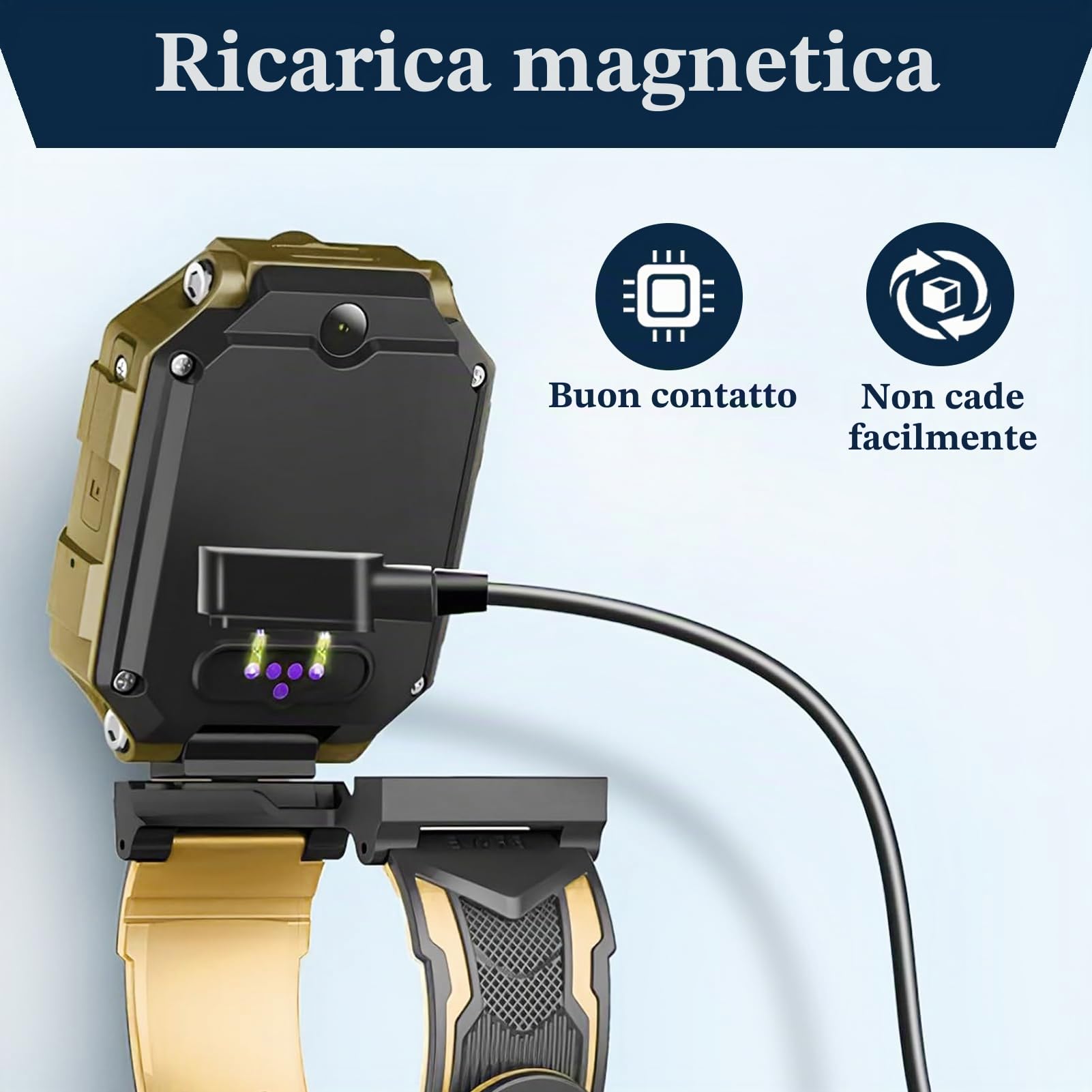 Caricatore Magnetico Universale 2 Pin 4mm Per Smartwatch – Compatibile Con YAMAY SW022, AGPTEK LW11, Ticwatch GTX, Haylou Solar LS05 E Tanti Altri – 2 Pezzi