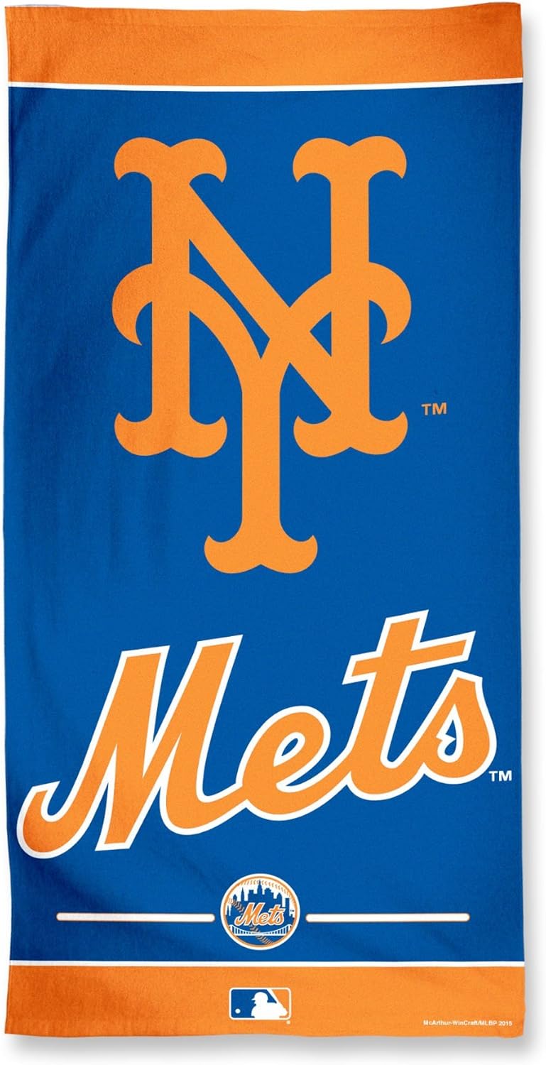 MLB New York Mets Fiber Beach Towel, 30 x 60-Inch