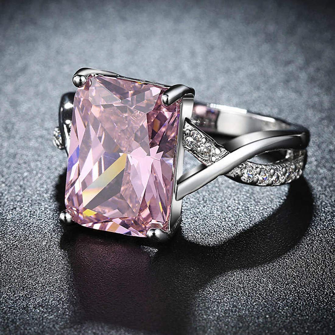 Crystal Silver Plated Swanky Ring (SMNJG-RNGG-5178)