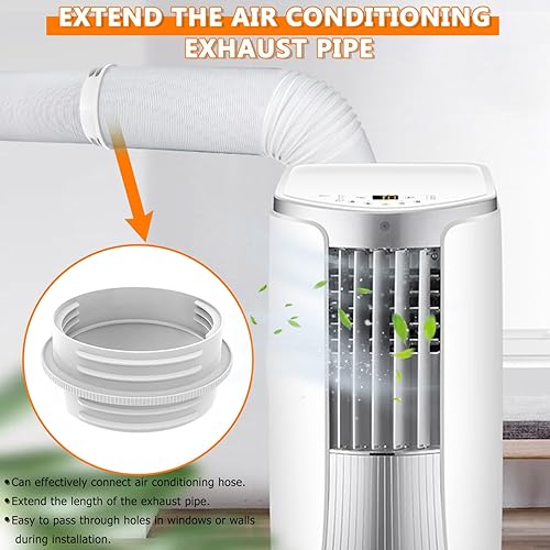 Miniatura 6 de HUAREW Conector de manguera de aire acondicionado portátil para mangueras de ventilación Exhasut de 5.1"5.9", acoplador de manguera de escape