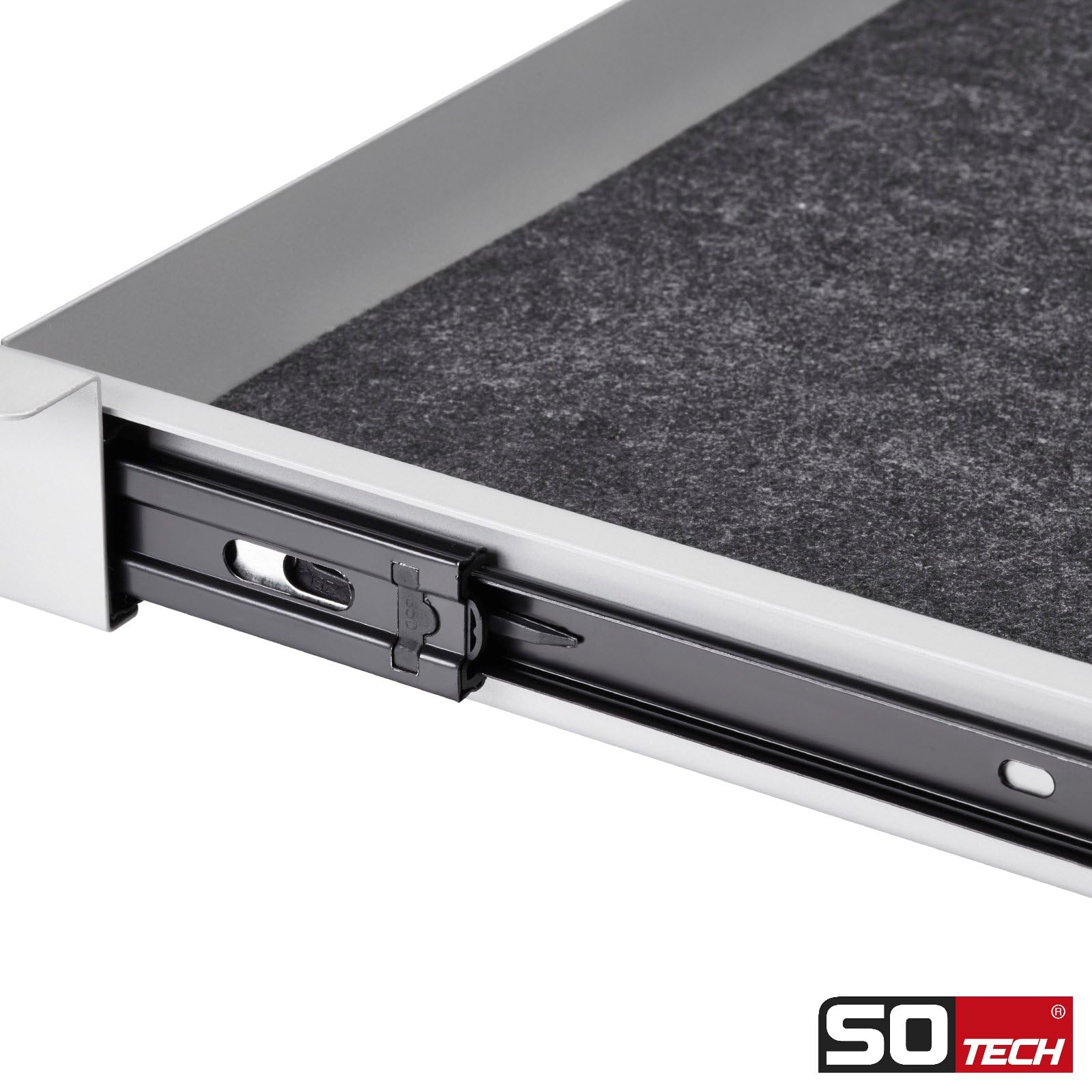 SO-TECH® Tiroir Range Documents Fermant à Clé 850 x 265 x 45 mm Gris Bureau