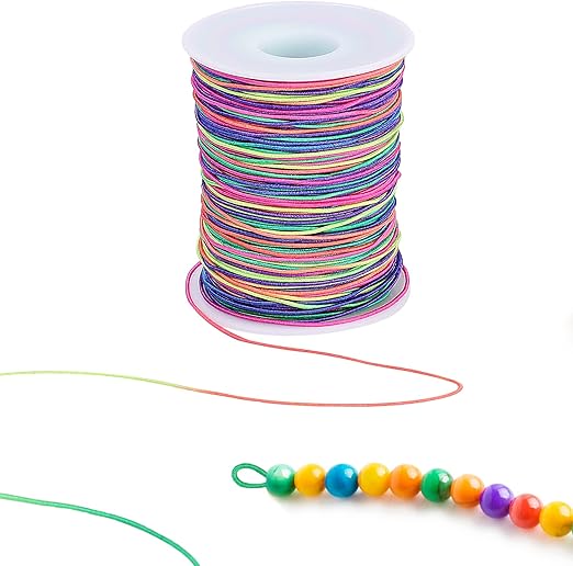 Set Filo Elastico Per Braccialetti E Perline | 8 Rotoli TPU (0.4mm-1mm) + Aghi | Resistente Ad Acqua E Olio