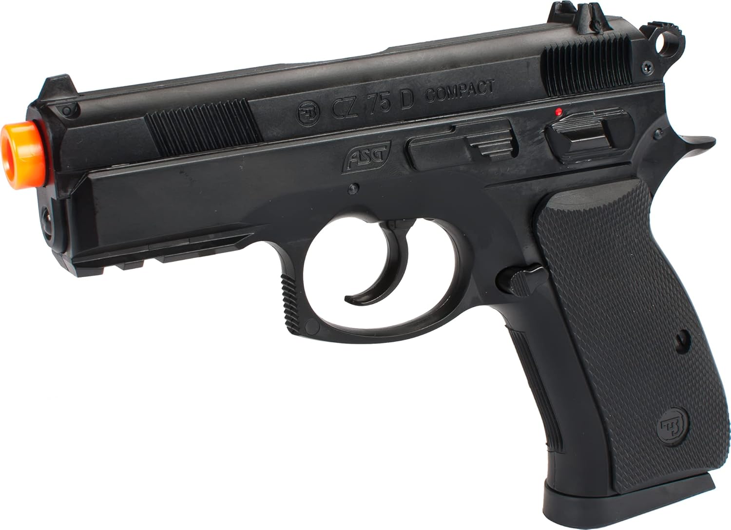 Evike Airsoft - ASG Ceska Zbrojovka CZ75D Compact High Grade Full Size Airsoft Spring Airsoft Pistol (Color: Black)