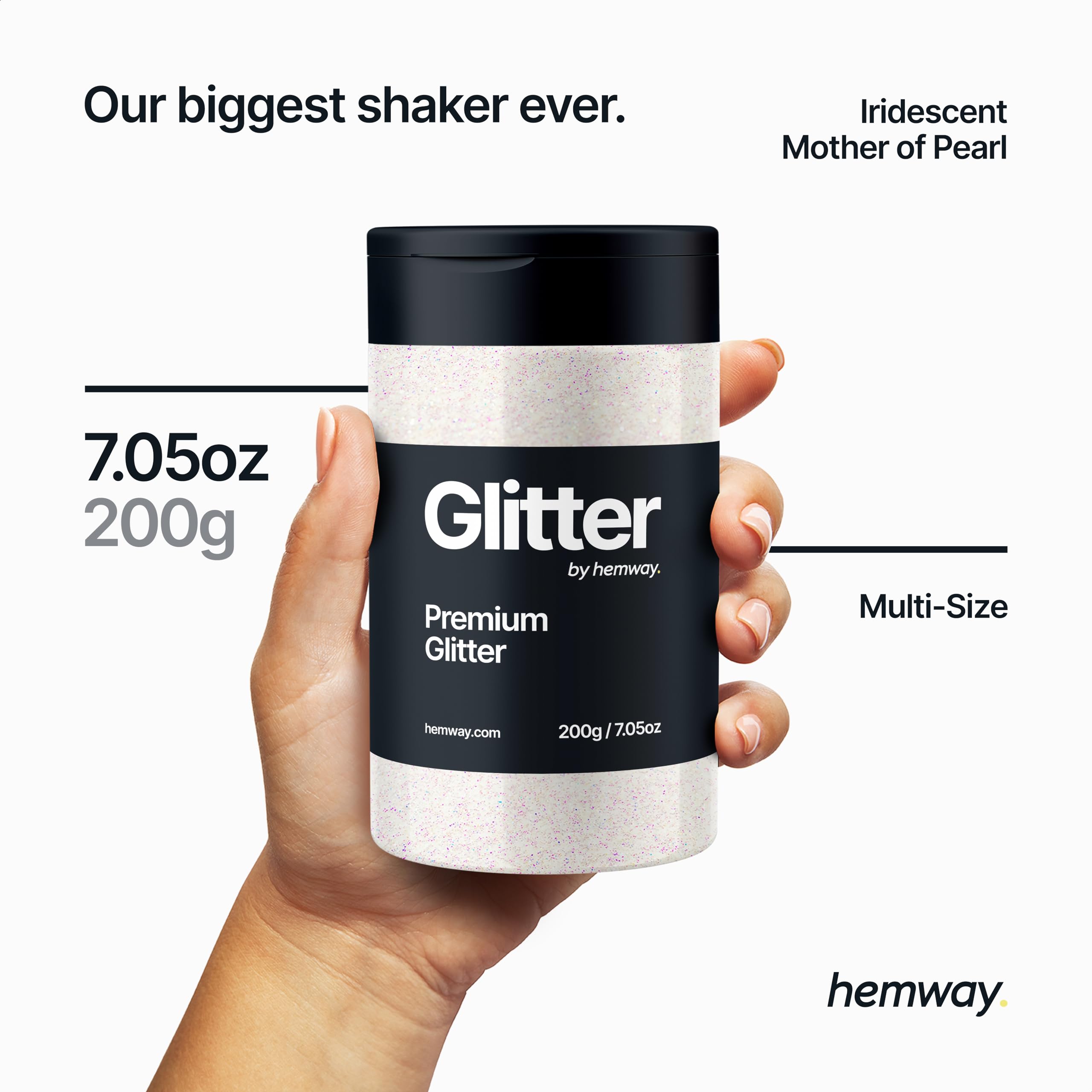 Hemway Mother of Pearl Iridescent Glitter Shaker - Image 3