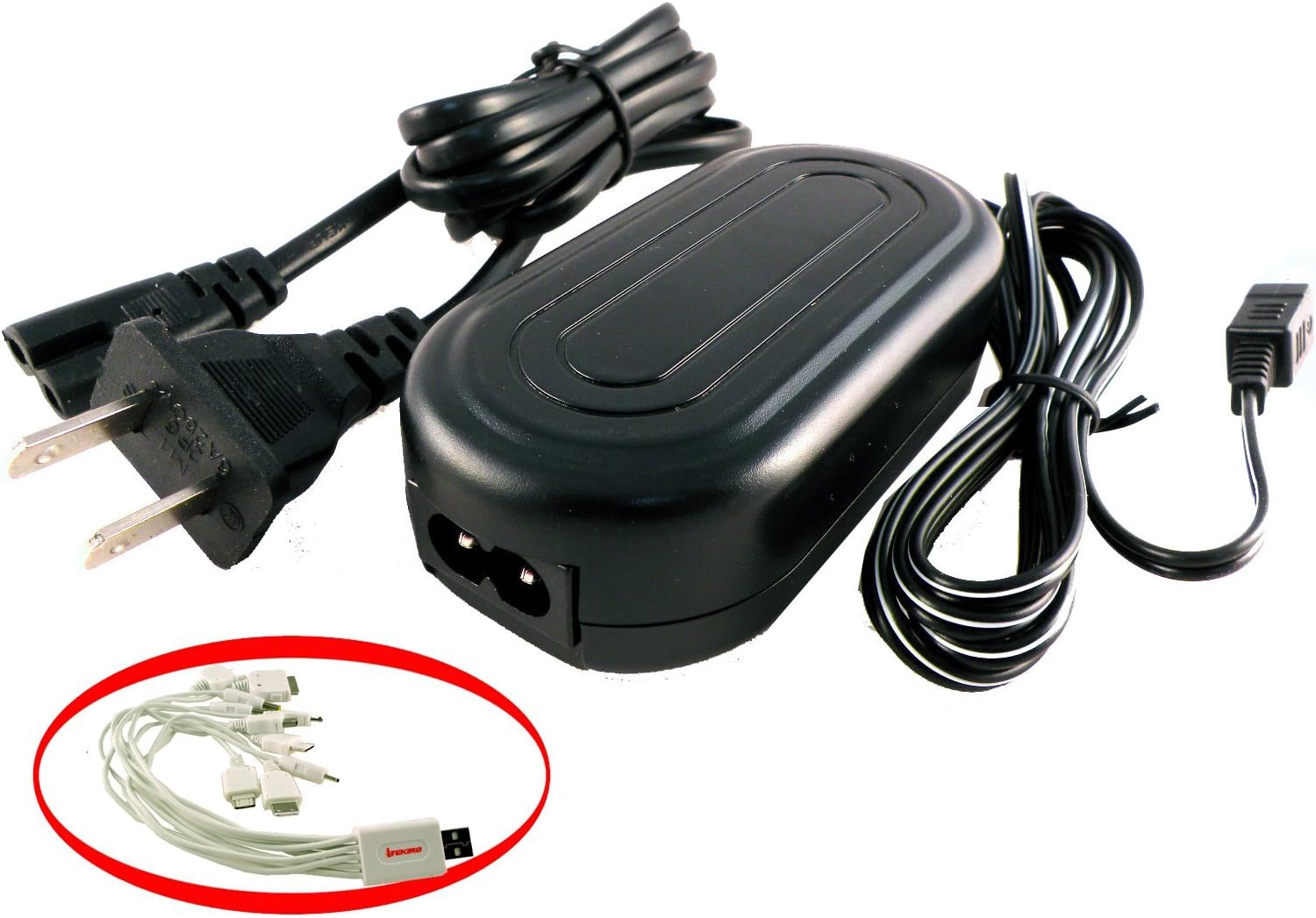 iTEKIRO AC Adapter Power Supply Cord for JVC GZ-MG750BEU GZ-MG750BU GZ-MG750BUC GZ-MG750BUS GZ-MG750R GZ-MG750RAA GZ-MG750RU GZ-MG750RUC GZ-MG750SAA GZ-MG750U Video Cameras Camcorders
