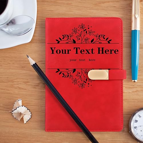 Miniatura 10 de Diarios personalizados personalizados de piel sintética, diarios grabados, regalo para amigos, compañeros de trabajo, graduación, profesores