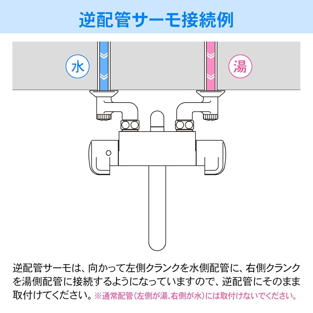 Amazon | カクダイ サーモスタットシャワー混合栓 逆配管 173