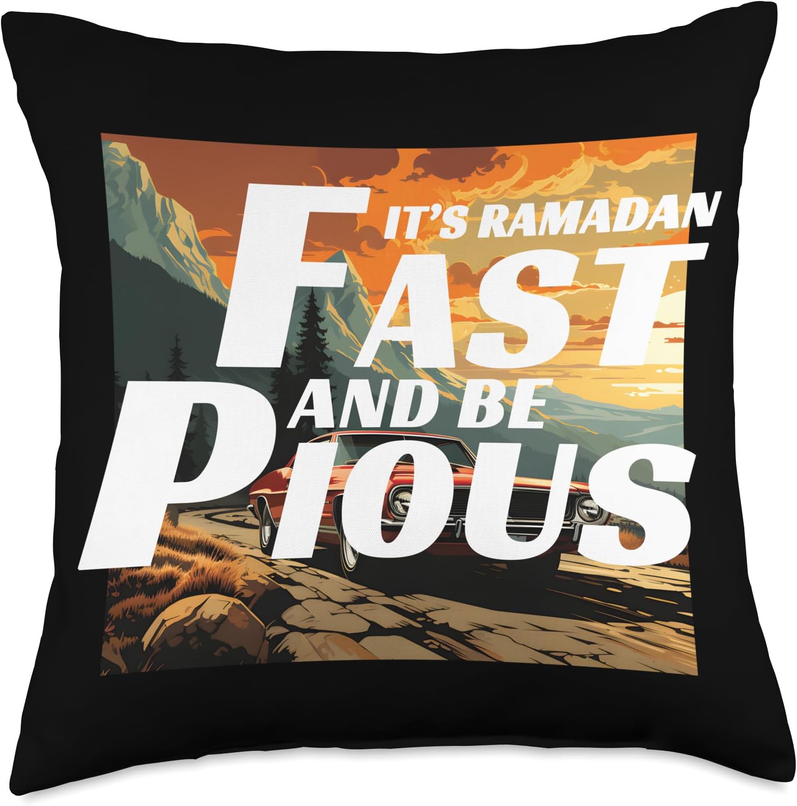 It's Ramadan Fast and be Pious for Ramadan Throw Pillow