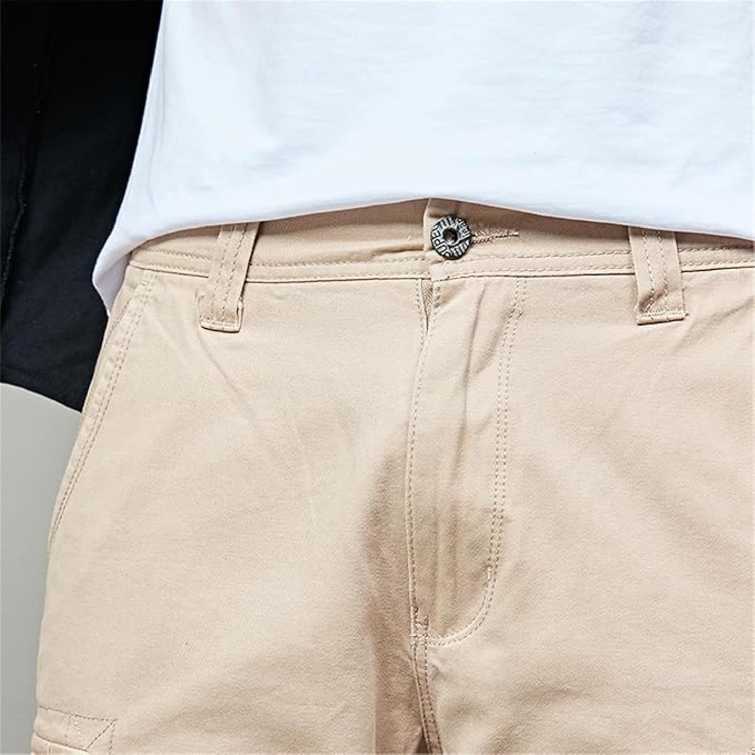 Generic Men's Multi Pocket Zipper Cargo Short Outdoor Casual Loose Fit Dungarees Shorts, 30, Khakia1 at  Men’s Clothing store