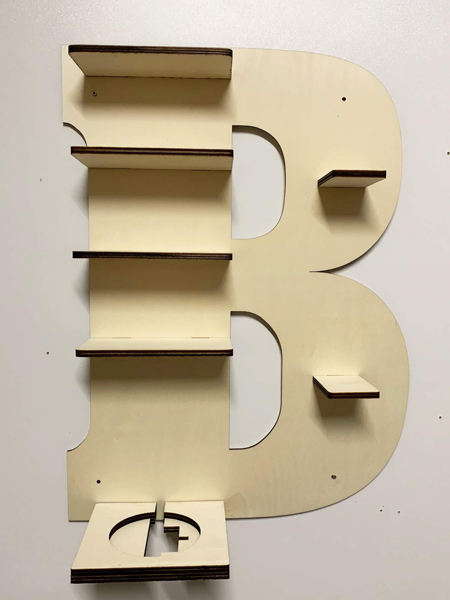 DIY Shelf Letter A-Z for Music Box Suitable for Toniebox Children's Baby Room to Paint Yourself with Desired Name Great Individual Gift for Birthday Easter Christmas (Letter: B)
