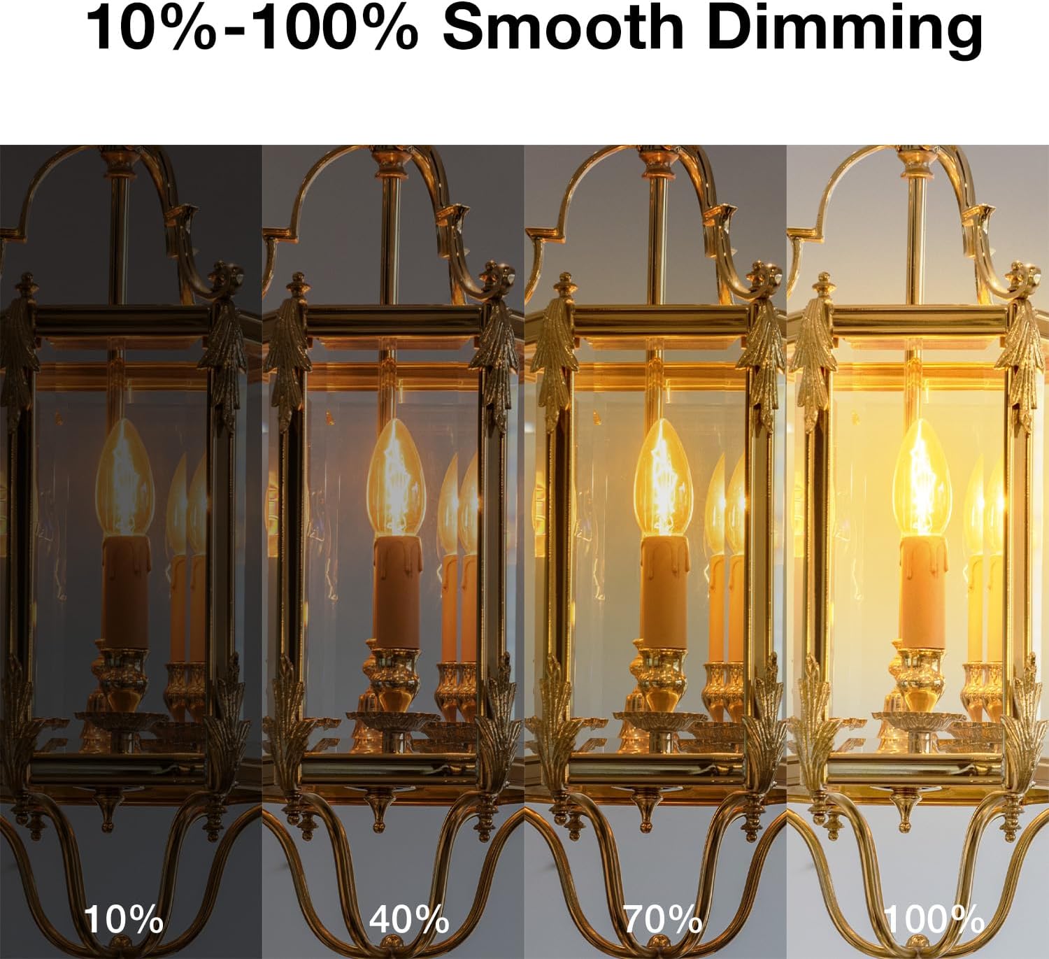 DAYBETTER Dimmable E12 Candelabra LED Light Bulbs, Chandelier Light Bulb 60 Watt Equivalent, 5.5W 600 LM 2700K Warm White, B11 Vintage LED Filament Candle Light Bulbs, No Flicker, UL Listed, 12 Pack