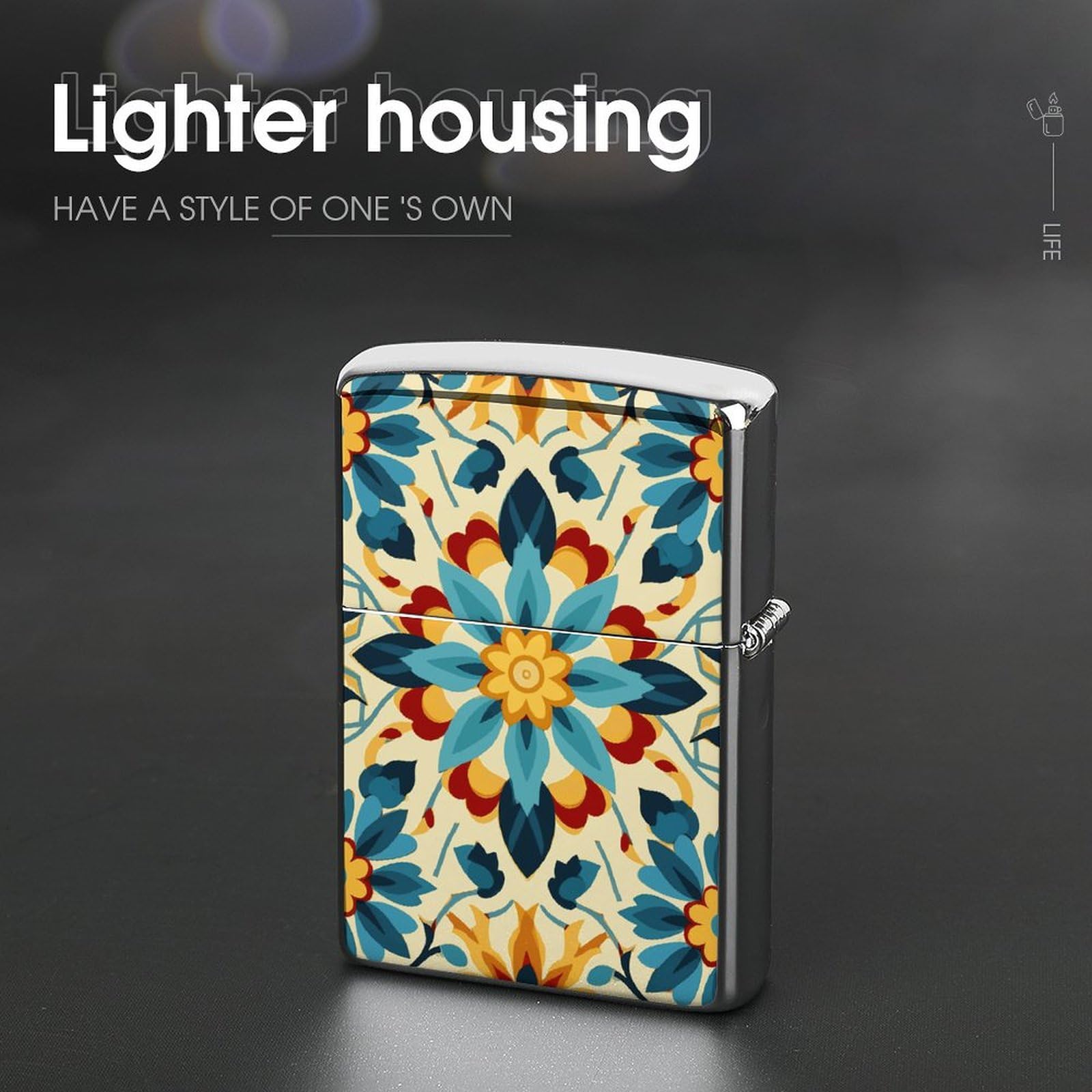 Amazon.com: Colorful Arabic Editable File Yellow Lighter Protective Box  Metal Lighter Cases Scratch-Proof Cigarette Lighters Sleeves Lighters  Holder for Women Men : Health & Household