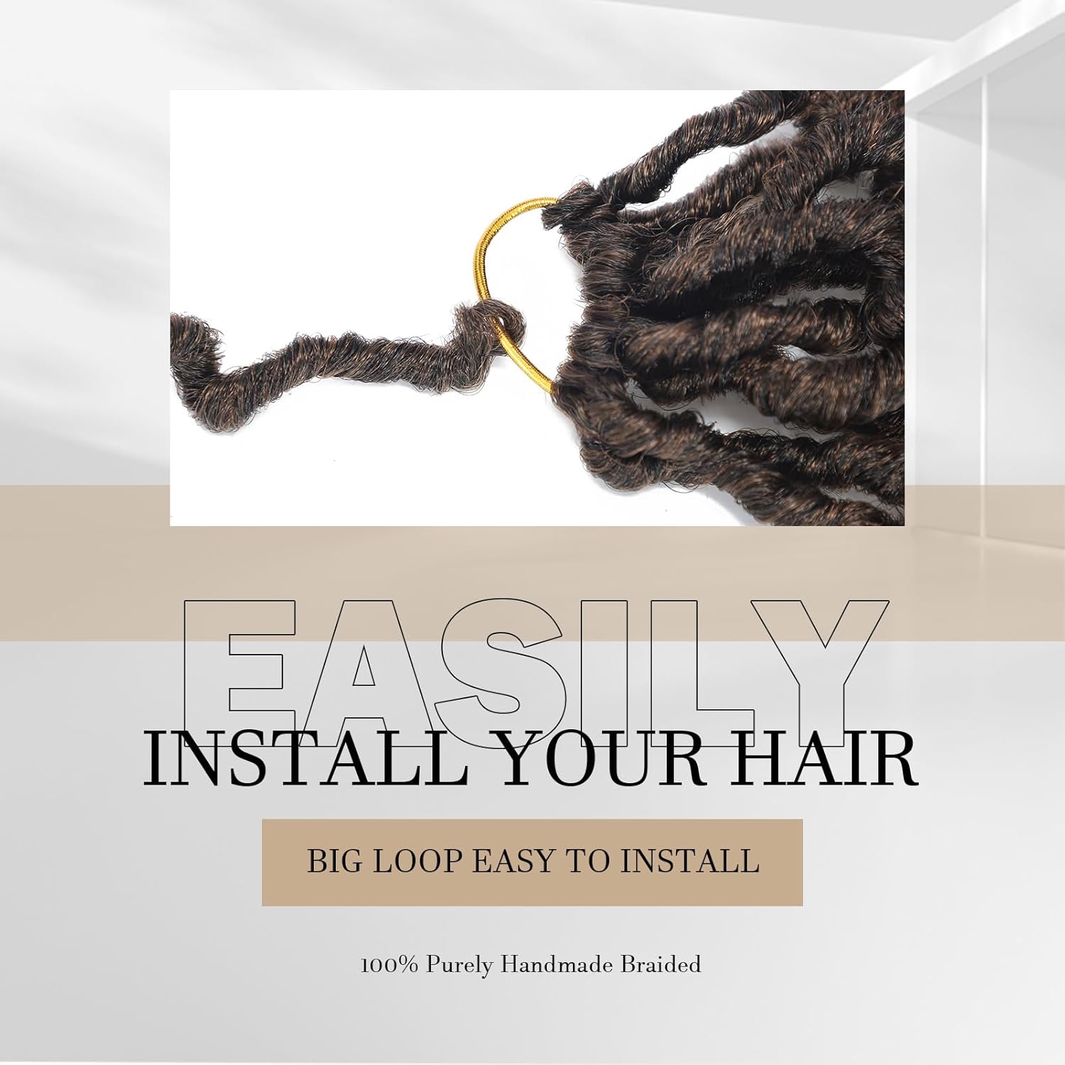 30 Inch Soft Locs Crochet Hair 7 Packs Pre Looped Faux Locs Butterfly Locs Long Goddess Style Synthetic Extensions For Black Women （T/30#）