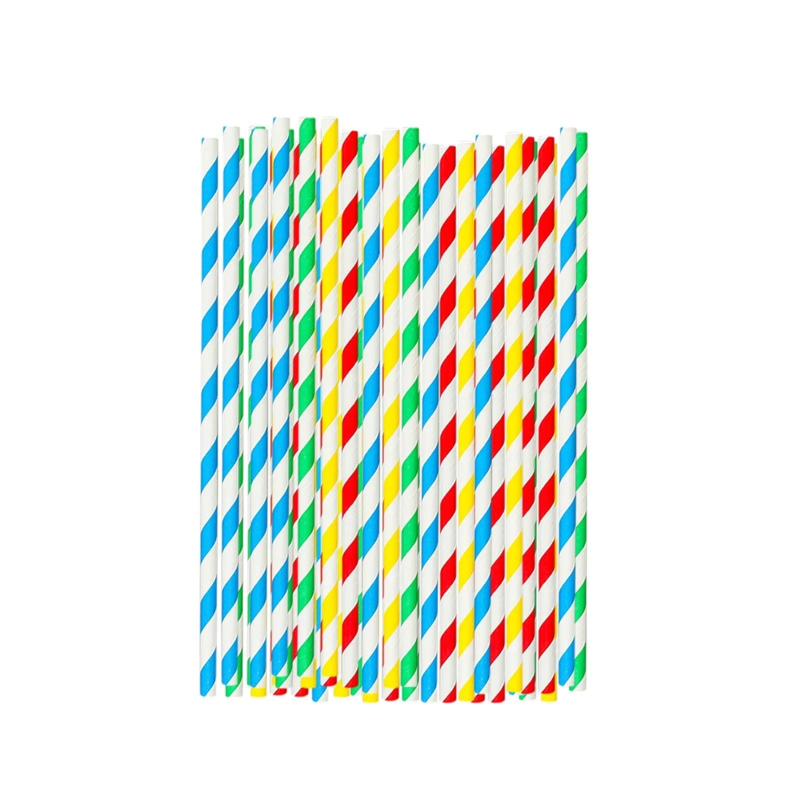 Papierowe słomki do picia 300 szt. Jednorazowe słomki papierowe Słomki do napojów Ślubne upominki na przyjęcie urodzinowe Materiały dekoracyjne(Multicolor)