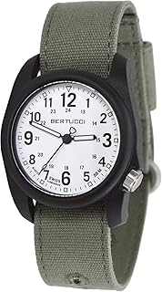 DX3 Men’s Field Watch | Spruce Comfort Canvas Band | Swiss Super Luminous Technology | Innovative Design, Durable Build, Light Weight Comfort | 11090