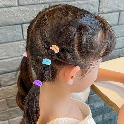Vista 31 de Juego de 200 ligas para el cabello multicolor sin costuras para niñas, pulseras de telar para niños pequeños, kit de bricolaje