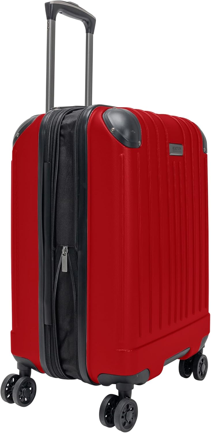 Flying Axis Collection Lightweight Hardside Expandable 8-Wheel Spinner Luggage, Cherry Red, 20-Inch Checked