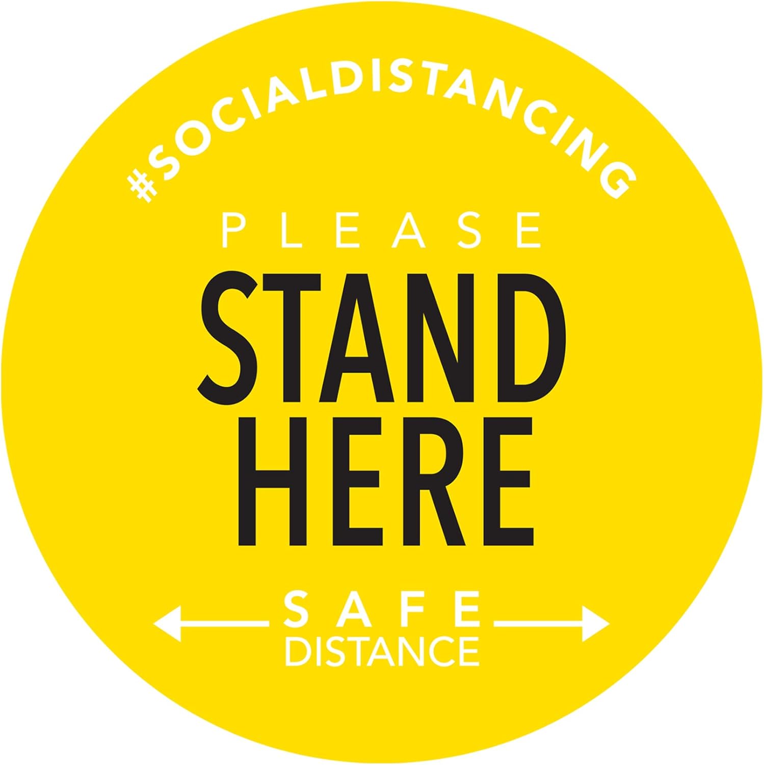 Social Distancing - Floor Sticker - Boutique Style - Stand Here - 5 Pack (Mint Green)