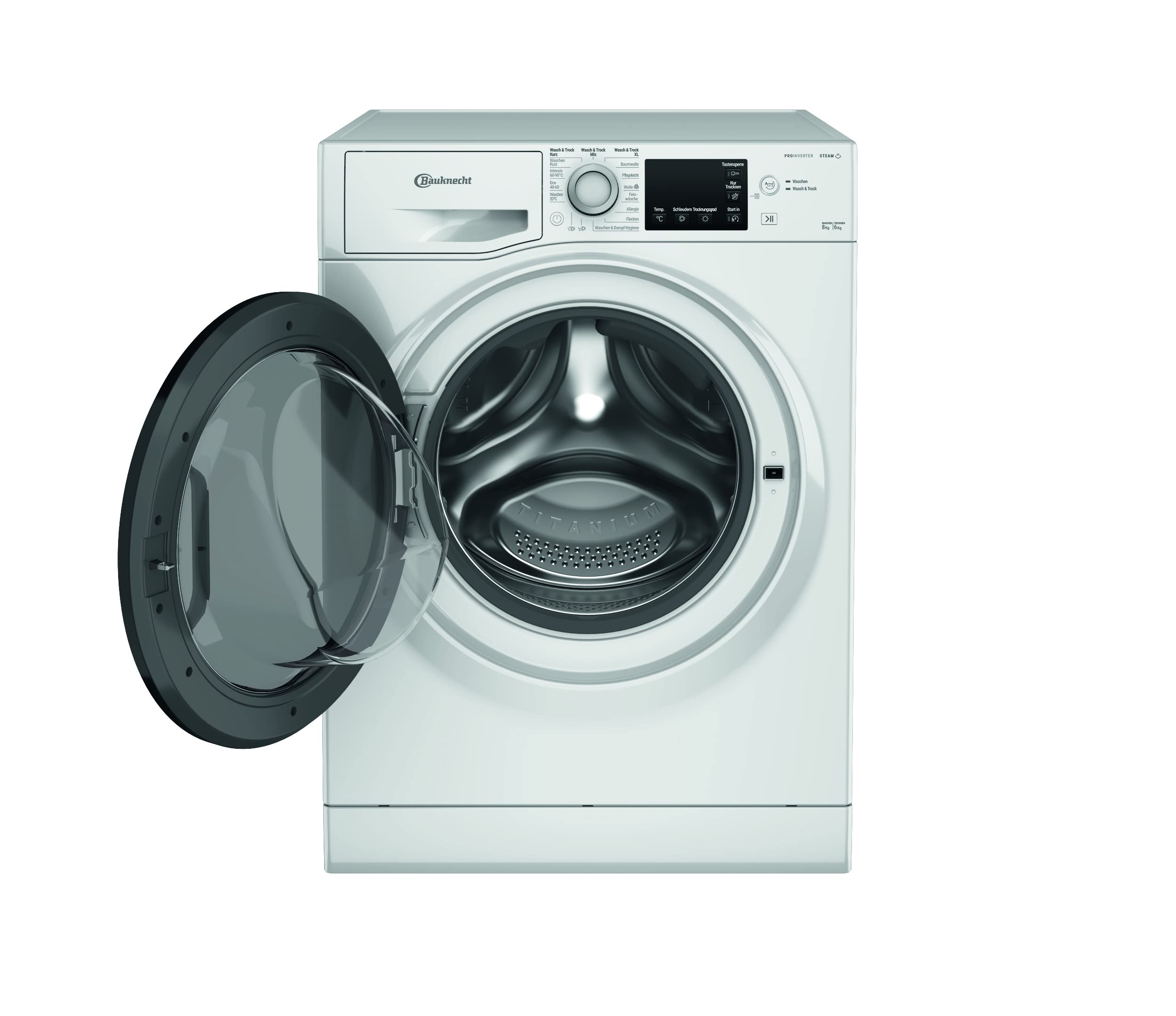Bauknecht WATK Sense 86S 41 C Waschtrockner 8/6 kg Active Care Color+ Dynamic Inverter-Motor Wolleprogramm Mehrfachwasserschutz+