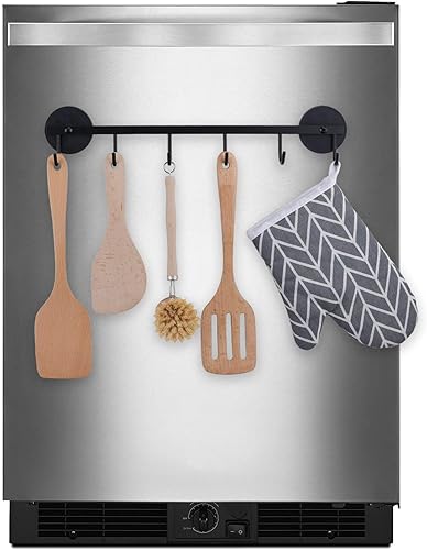 Miniatura 8 de Soporte magnético para utensilios de 6 ganchos, organizador de herramientas para refrigerador, gabinete de metal, estufa de metal, parrilla, barbacoa