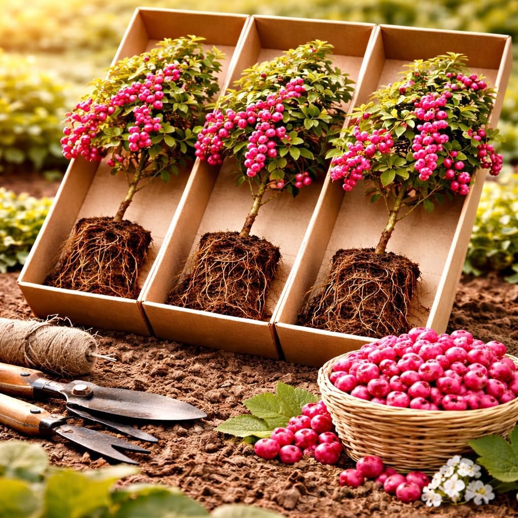 3 Bubble Gum Currant Plants for Growing - 1 Year Old Well Rooted Seedlings - Indian Currant