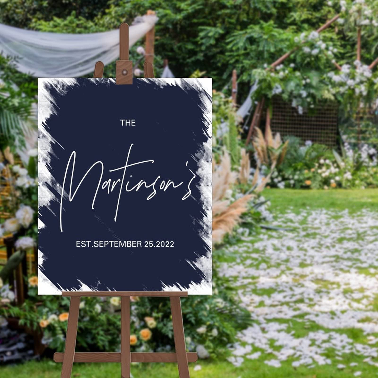 Panneau de mariage personnalisé en format 50x75 cm, une illustration d'exception