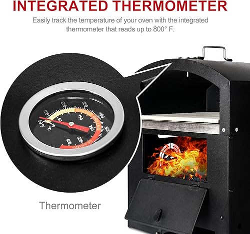 Miniatura 5 de London Sunshine Horno de pizza 4 en 1 parrilla, barbacoa, hoguera y hornea pizzas perfectas con facilidad