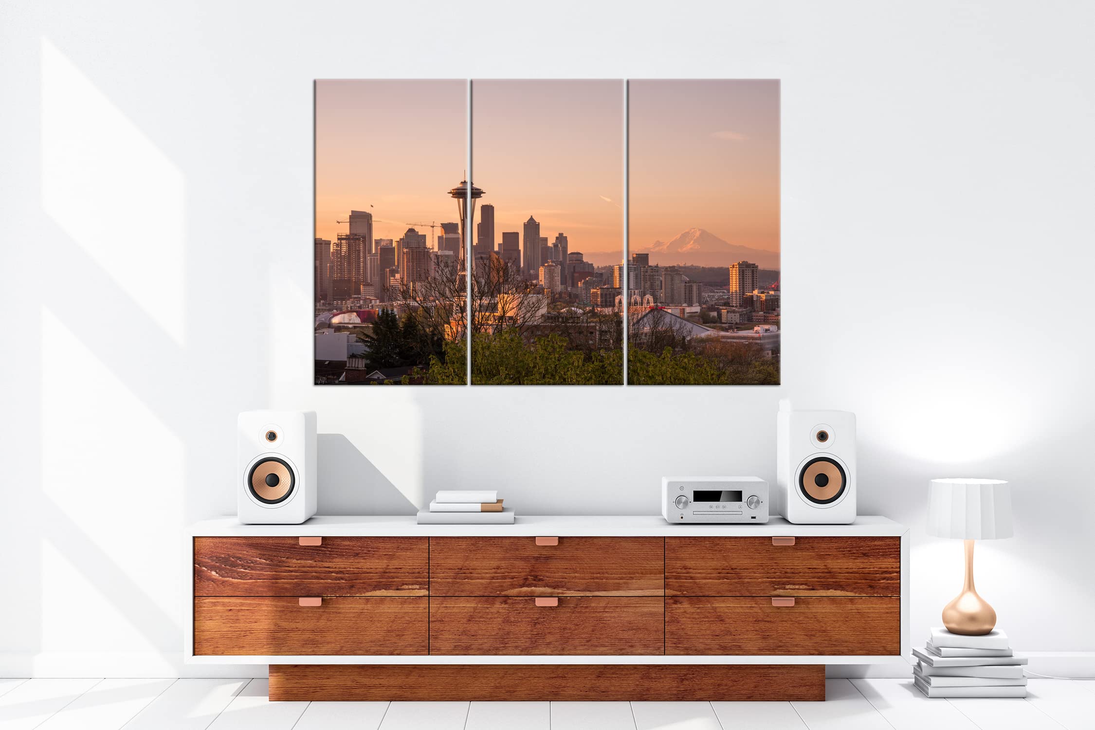 deyoli Gigantica Metropole Formato: 3 pezzi, 120 x 80 cm, stampa digitale di alta qualità con cornice, nessun poster o poster
